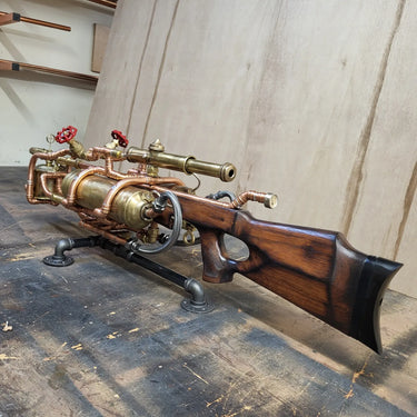 Brass Steampunk Flamethrower Prop with Optional Lamp Conversion