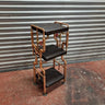 The Manic Steampunk Side Table – Copper Frame Industrial Accent Table table The Little Vintage Lamp Co