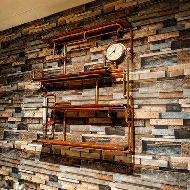 The Sweeny Steampunk Shelving Unit – Industrial Wall Storage Feature Shelving The Little Vintage Lamp Co